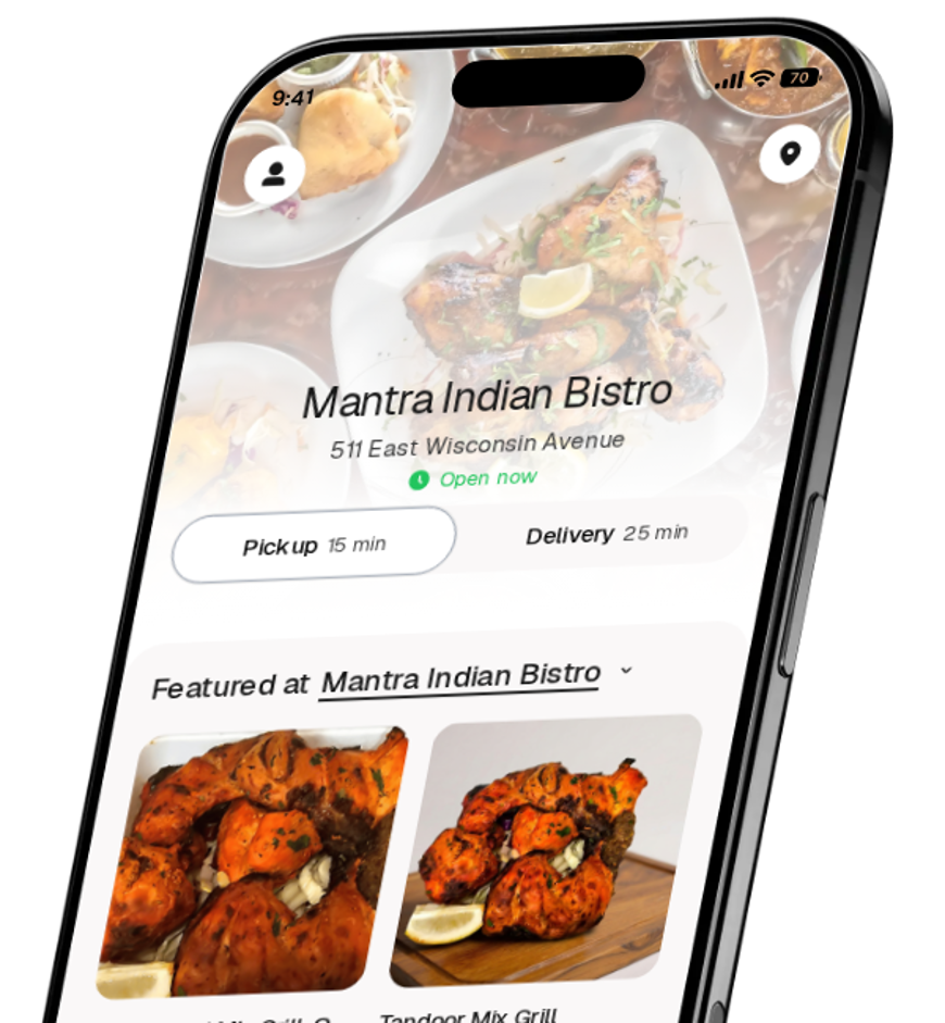 Mantra Indian Bistro app preview